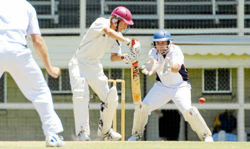Gold batsman Langley Johnston teamed up with Steven Brady for Gympie at the weekend but couldn’t prevent a first innings loss. Gold batsman Langley Johnston teamed up with Steven Brady for Gympie at the weekend but couldn’t prevent a first innings loss.